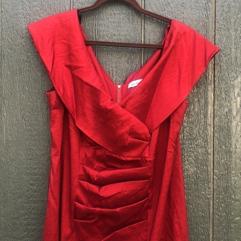 Calvin Klein red formal dress size 16 - Picture 2 of 10
